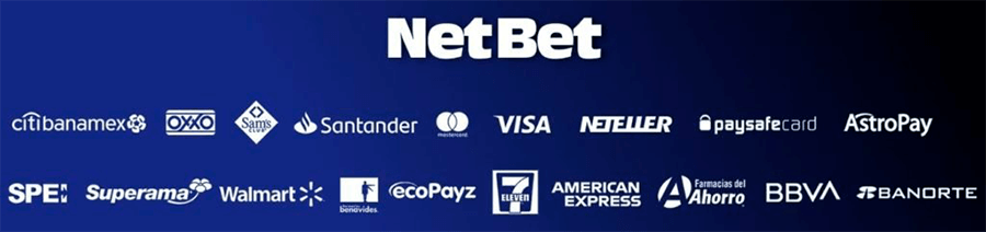 Métodos de pago utilizados por Netbet Sport México